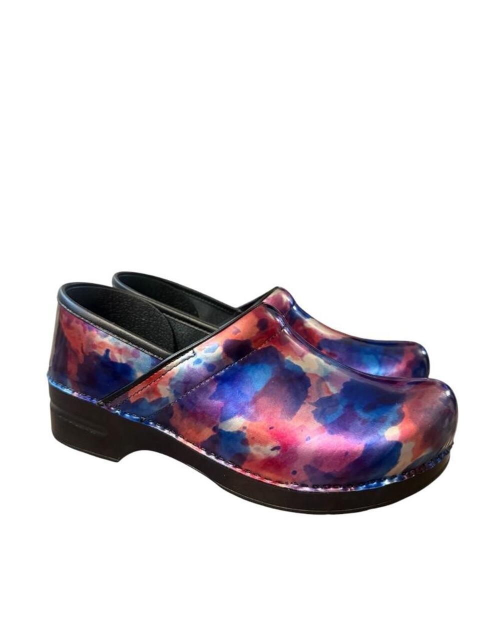 Dansko Professional Clog Watercolor Patent Leather Women size 42 US 12 NEW